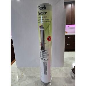 New Heath Finch Feeder Golden Finch Purple Finch Tuffed Titmouse Chickadee 18"